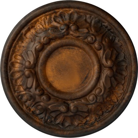 Ekena Millwork Odessa Ceiling Medallion (Fits Canopies up to 2 1/2"), Hand-Painted Rust, 7 1/2"OD x 1 1/8"P CM07ODRUS